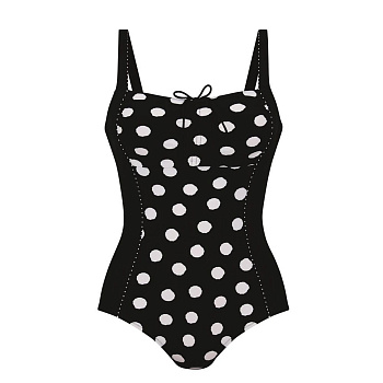 Купальник под экзопротез Anita care Malvina, арт. 6334, черный/горох, слитный