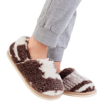 Тапочки Холти Уютные овечья шерсть, арт. 030119-0500.34/1/э, лоскуток